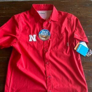 Nebraska Huskers fishing shirt.